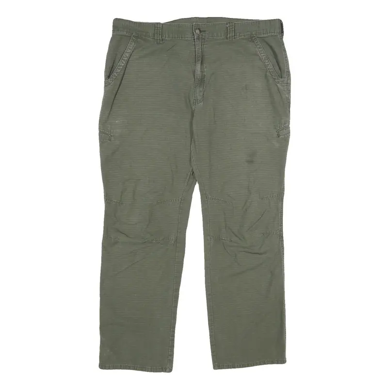 Dickies Mens Cotton Green Regular Straight Trousers W40 L32 Workwear Casual 1