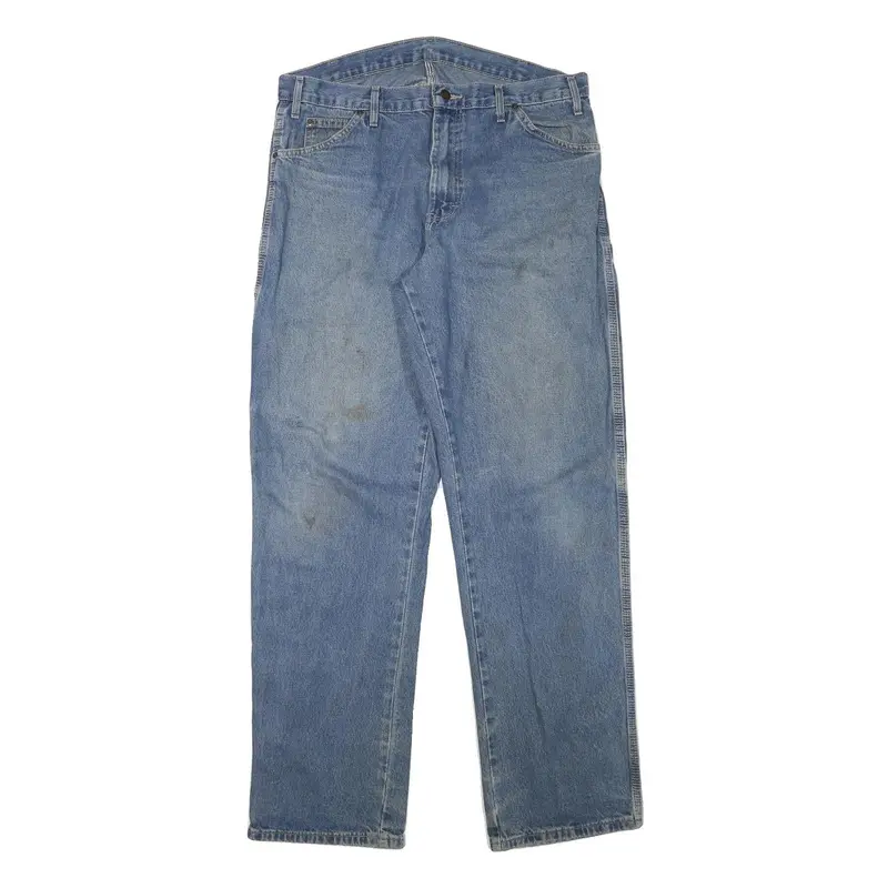 Dickies Mens Jeans Blue Regular Straight Denim Medium W36 L34 Workwear 1