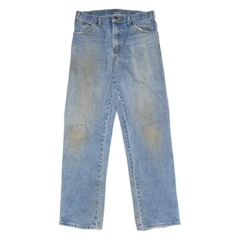 Dickies Mens Jeans Blue Regular Straight Stone Wash W32 L34 1