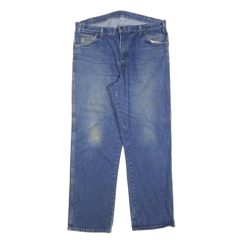Dickies Mens Jeans Blue Relaxed Straight Denim Medium W40 L32 Zip Casual 1