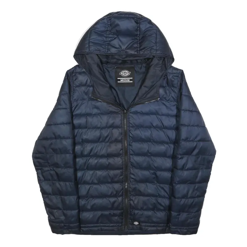 Dickies Mens Navy Blue Outdoor Jacket M Polyester Plain Hooded Zip 1