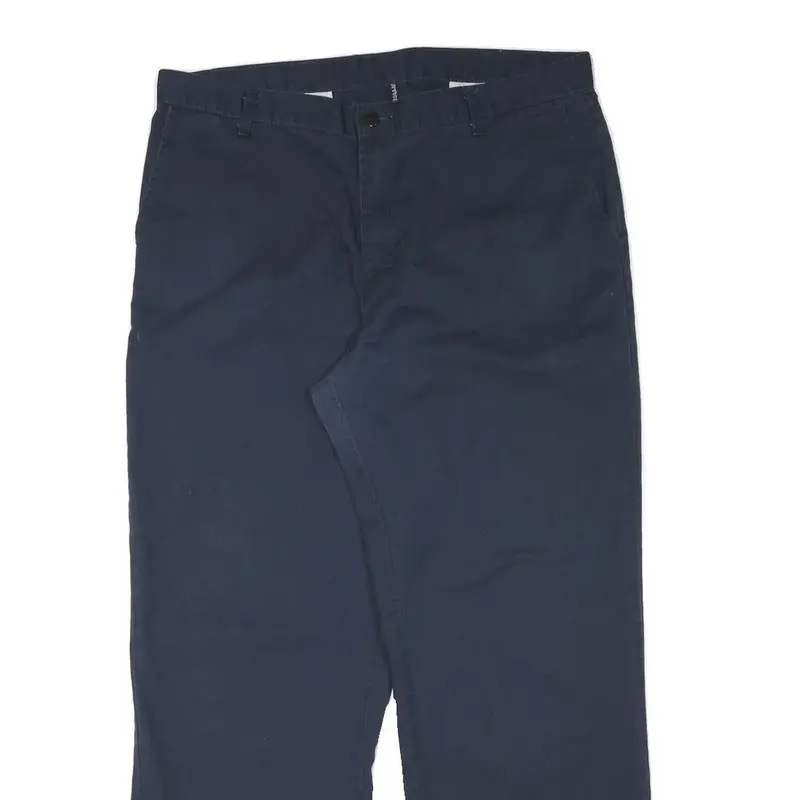 Dickies Mens Navy Regular Fit Straight Cotton Blend Trousers W37 L30 2