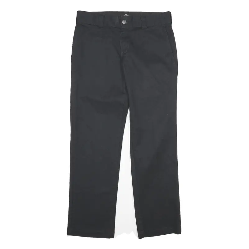 Dickies Mens Polyester Blend Black Regular Straight Trousers W30 L30 Zip Closure 1