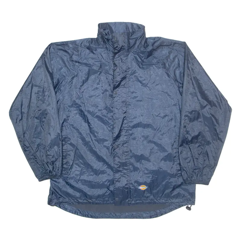 Dickies Mens Rain Jacket Blue Hooded M 1