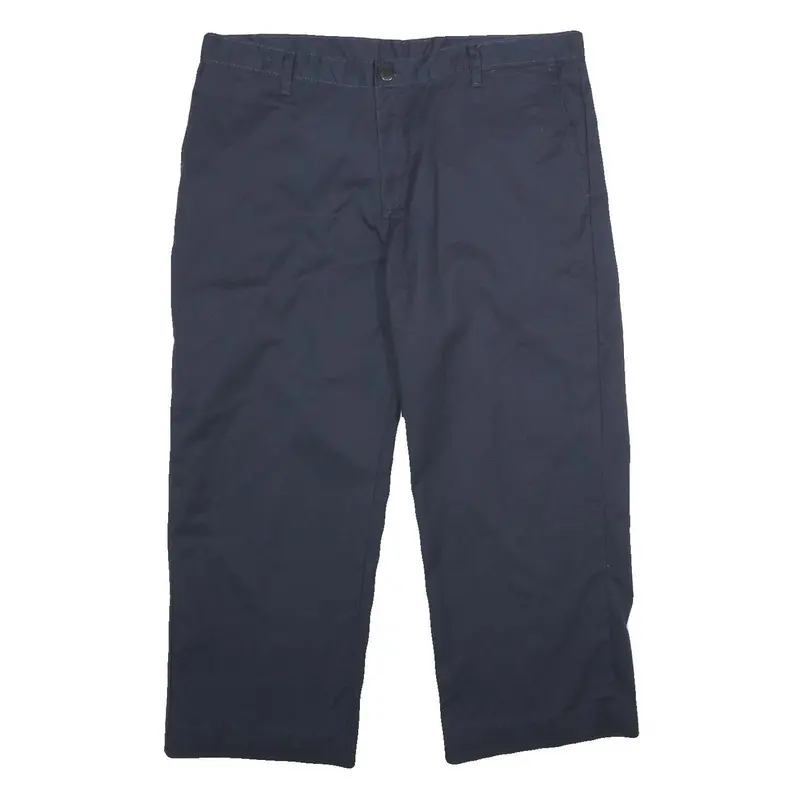 Dickies Mens Regular Fit Navy Blue Polyester Blend Zip Trousers W38 L26 Workwear 1