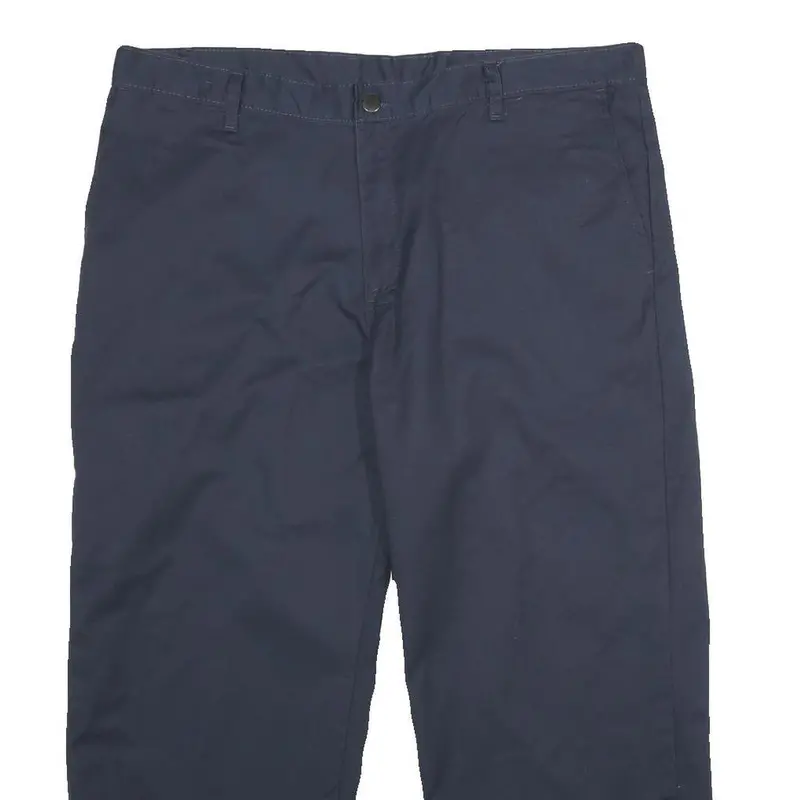 Dickies Mens Regular Fit Navy Blue Polyester Blend Zip Trousers W38 L26 Workwear 2