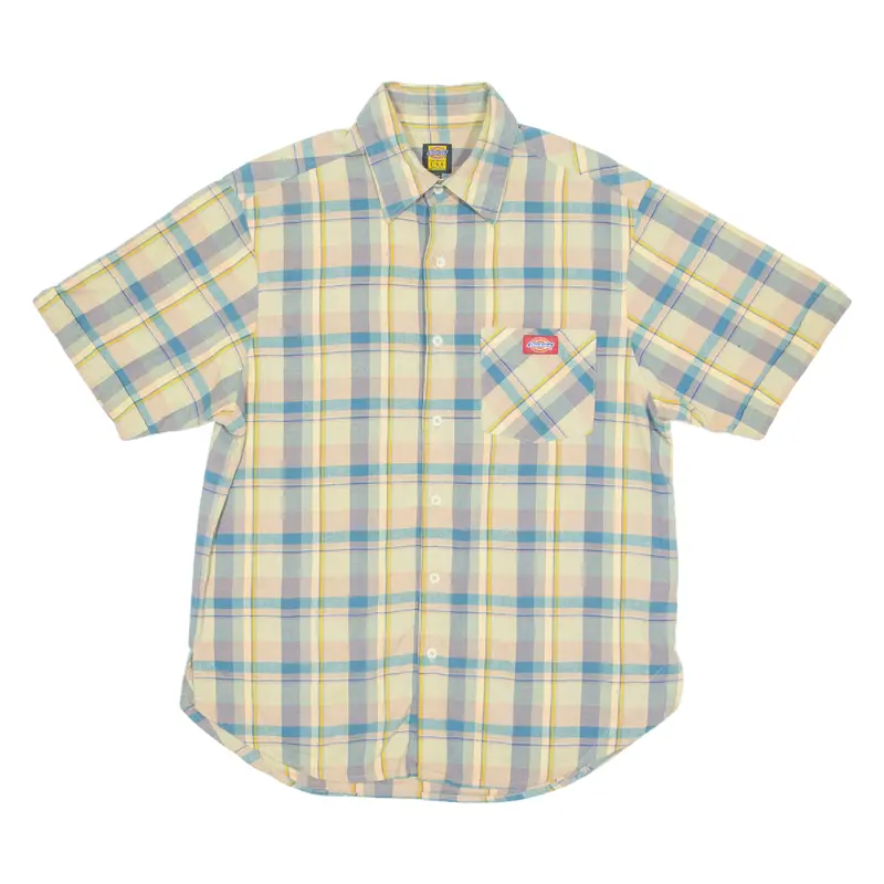 Dickies Mens Shirt Yellow Check Xs 1