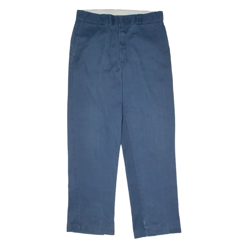 Dickies Mens Twill Trousers Blue Regular Straight W34 L32 1
