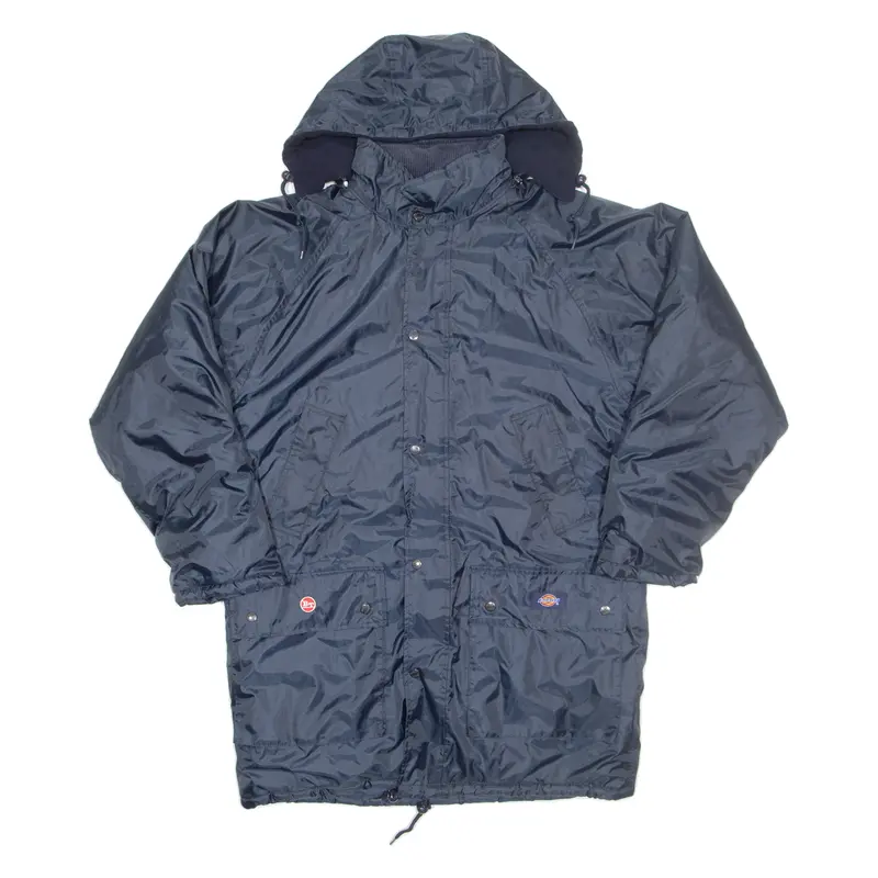Dickies Mens Workwear Coat Blue Hooded L 1