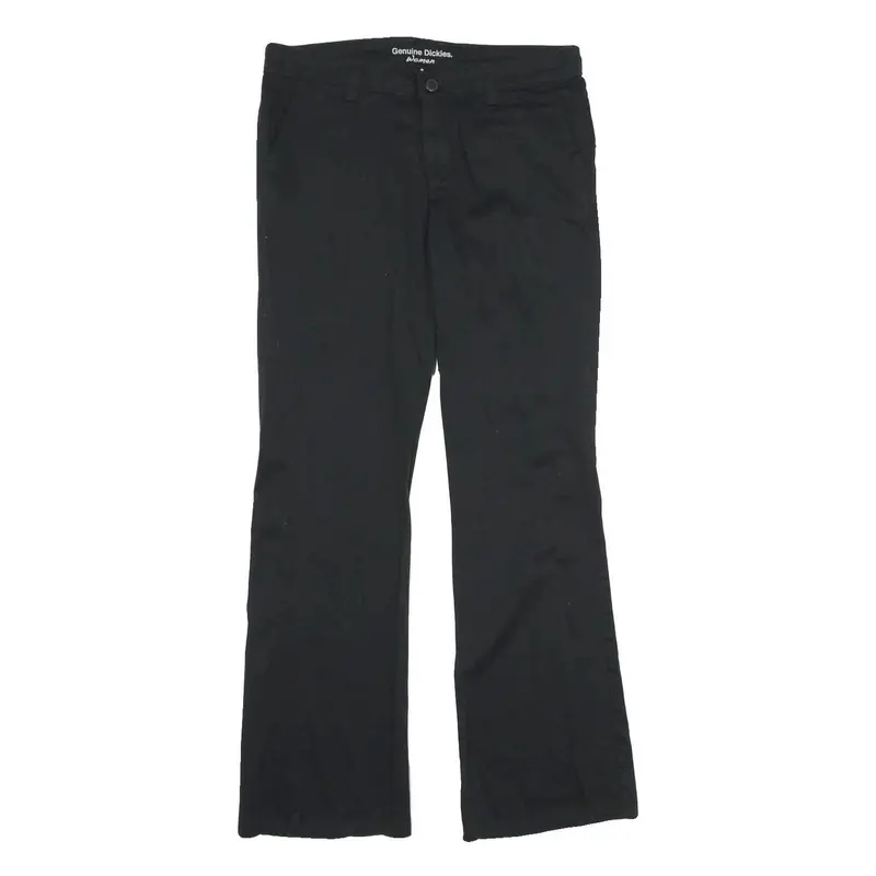 Dickies Womens Black Slim Straight Cotton Blend Trousers W30 L32 Workwear Zip 1