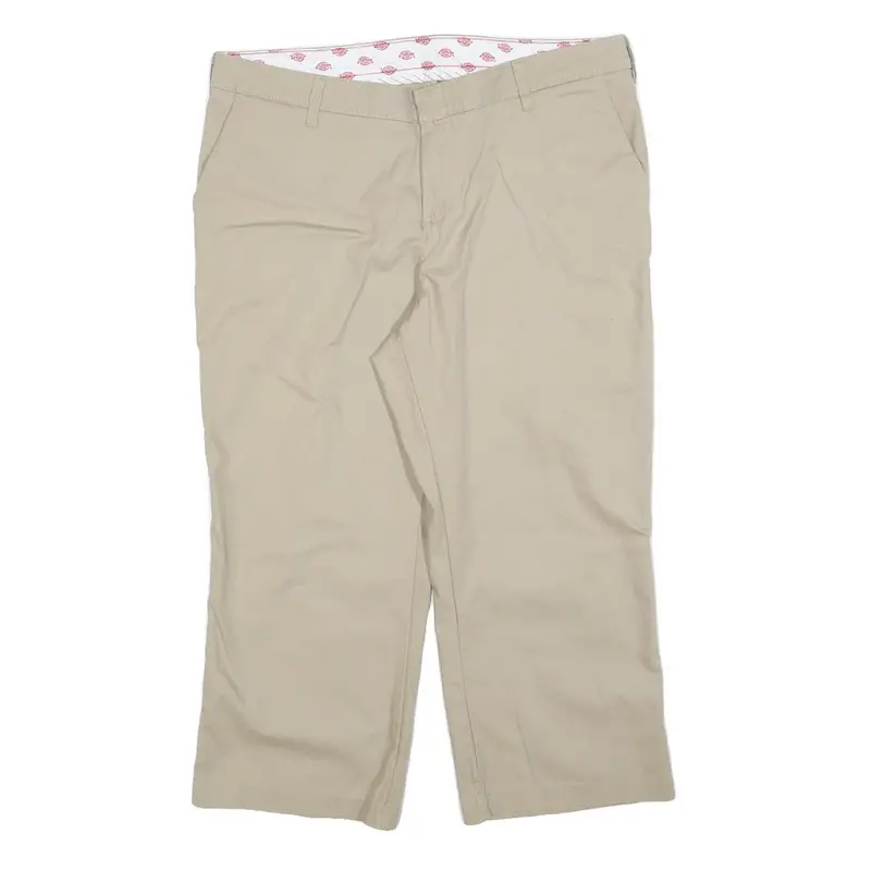 Dickies Womens Cotton Blend Beige Relaxed Straight Trousers W36 L25 Workwear 1