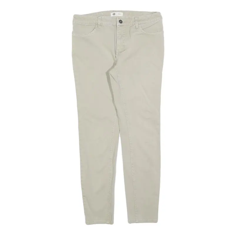 Dickies Womens Cotton Blend Beige Slim Straight Trousers W30 L28 Stylish Comfort 1