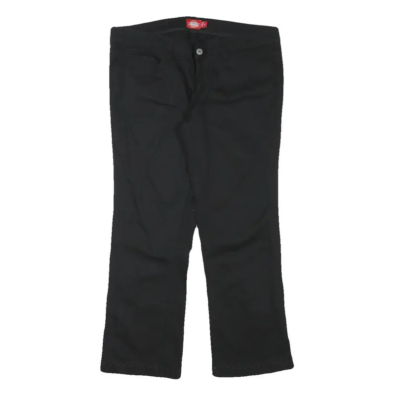 Dickies Womens Cotton Blend Black Regular Fit Straight Leg Trousers W32 L25 1