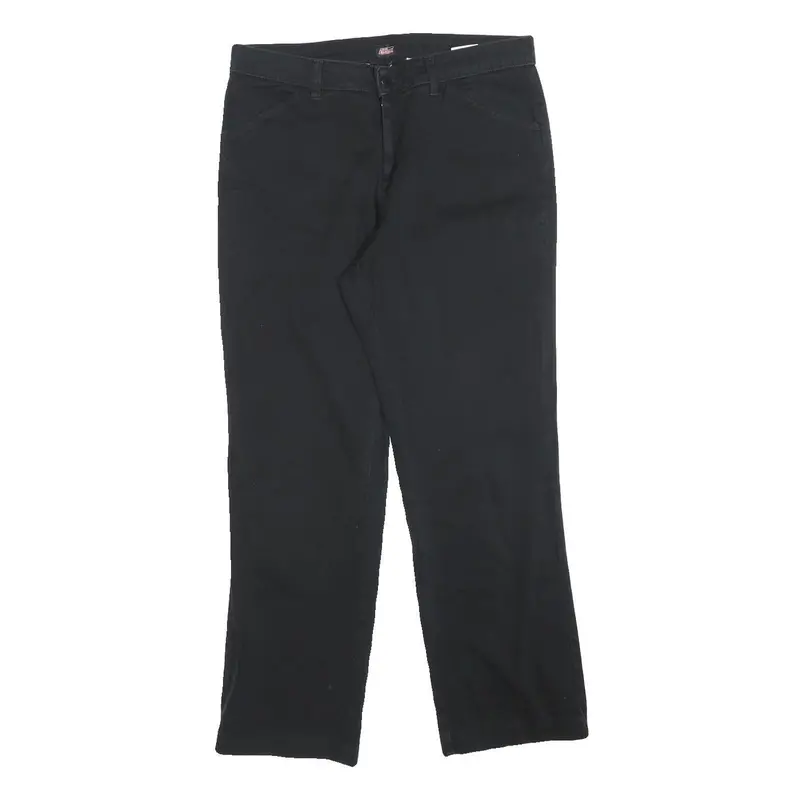 Dickies Womens Cotton Blend Black Relaxed Straight Trousers W30 L28 Workwear 1