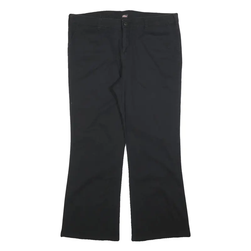 Dickies Womens Cotton Blend Black Slim Flared Trousers W38 L30 Workwear 1