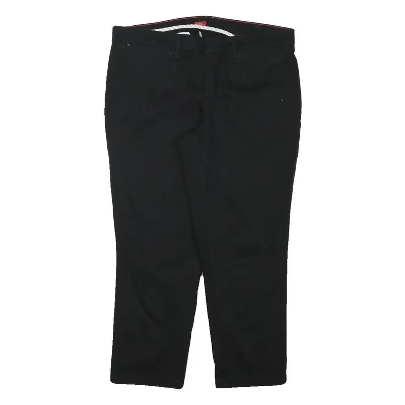 Dickies Womens Cotton Blend Black Slim Tapered Trousers W32 L24 1