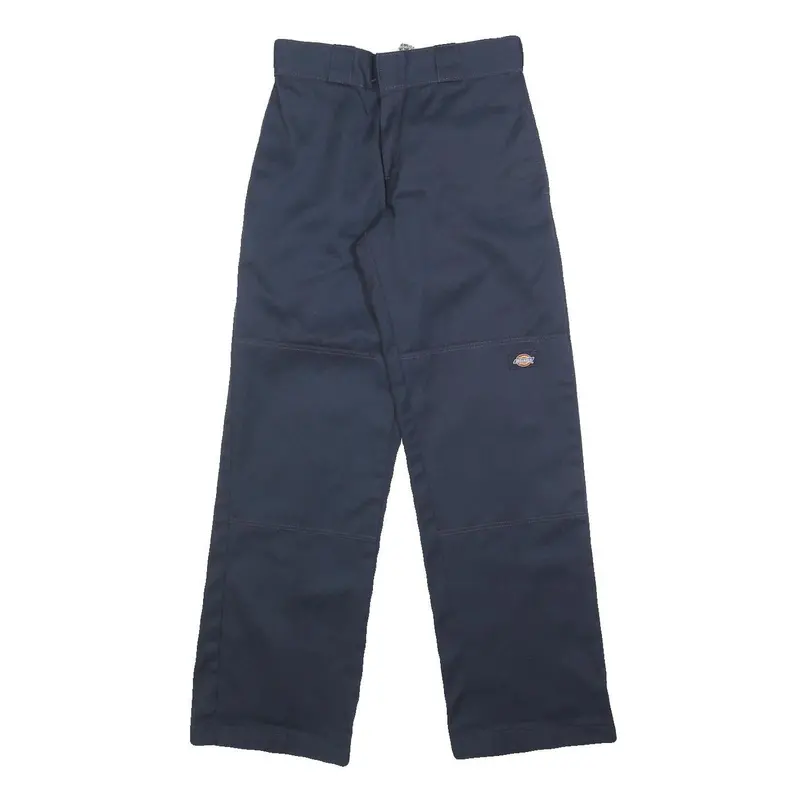 Dickies Womens Cotton Blend Navy Blue Loose Straight Trousers W26 L30 Workwear 1