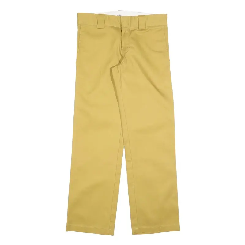 Dickies Womens Cotton Blend Yellow Slim Straight Trousers W28 L30 Workwear 1