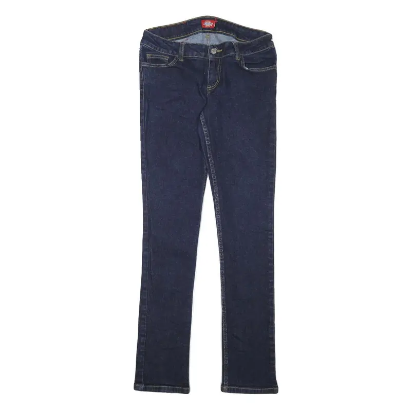 Dickies Womens Jeans Blue Slim Skinny Denim Medium W29 L31 Slim Fit Zip 1