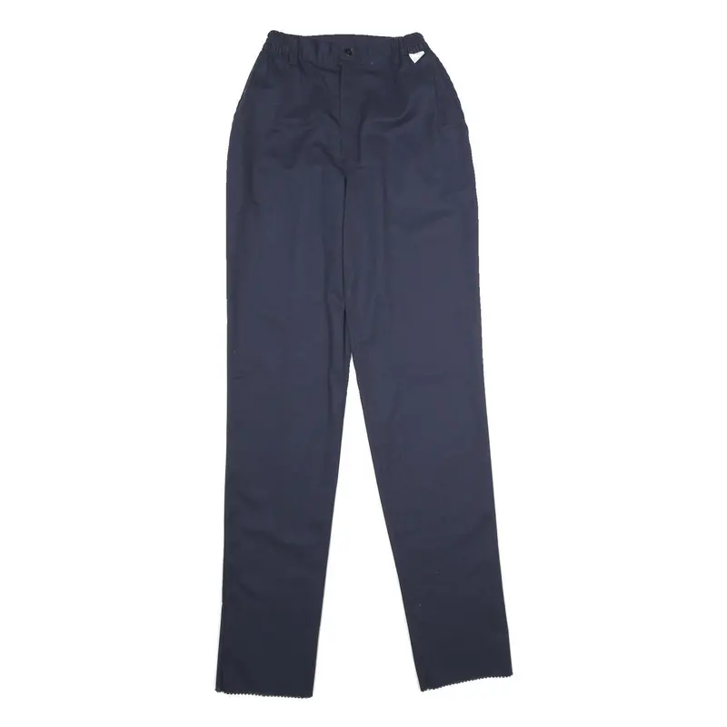 Dickies Womens Navy Regular Straight Trousers Polyester Blend Zip W22 L38 1
