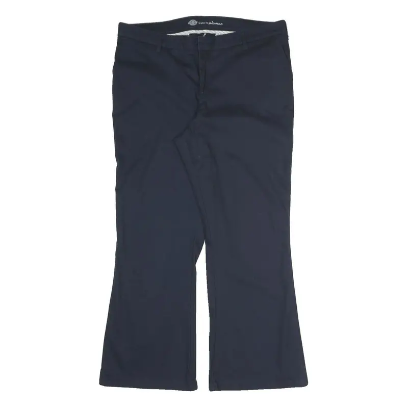 Dickies Womens Polyester Blend Navy Blue Regular Fit Straight Leg Trousers W38 1