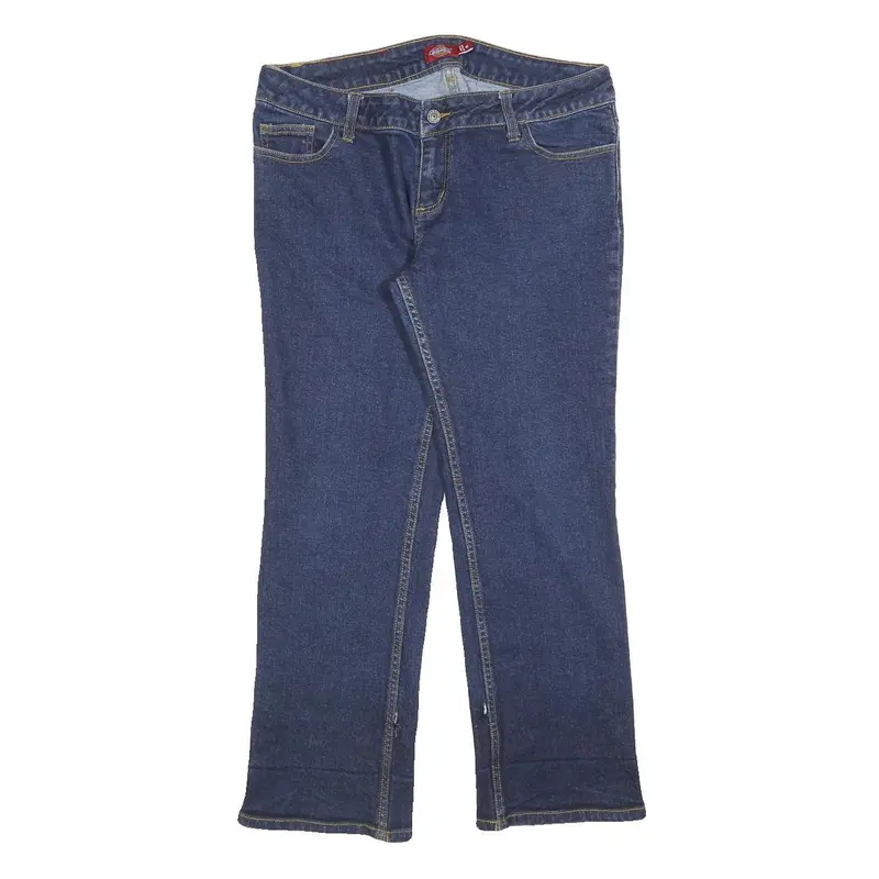 Dickies Womens Regular Fit Denim Blue Jeans W32 L27 Zip Closure Classic Comfort 1