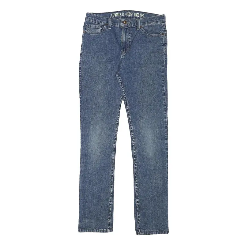 Dickies Womens Slim Blue Denim Slim Fit Jeans W28 L28 Casual Everyday Wear 1
