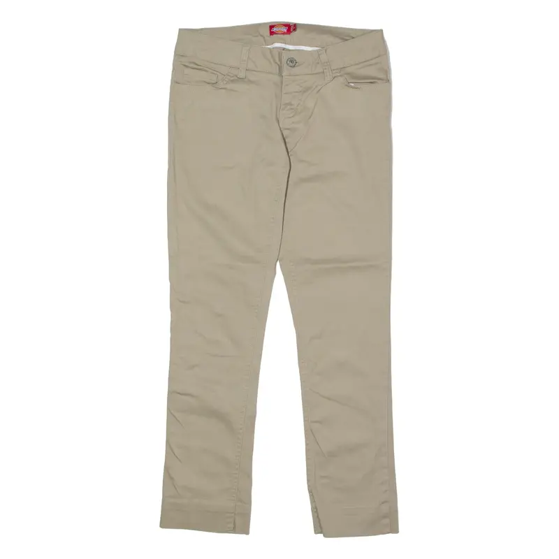 Dickies Womens Twill Trousers Beige Slim Skinny W30 L28 1