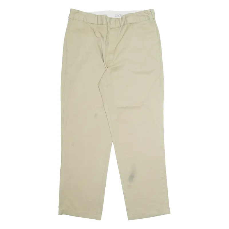 Dickies Workwear 874 Mens Trousers Beige Relaxed Straight W38 L32 1