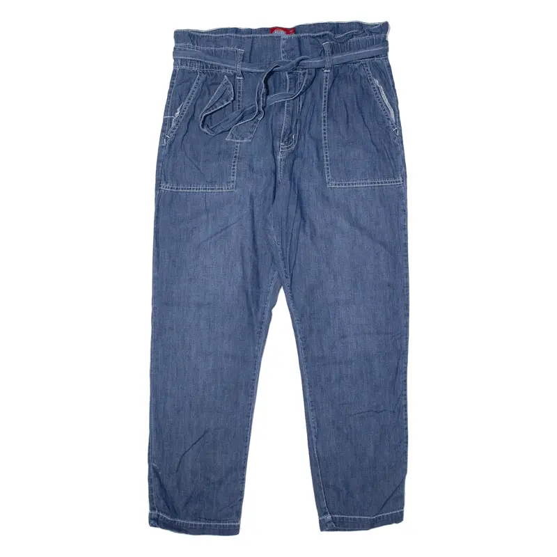 Dickies Workwear Belted Womens Jeans Blue Relaxed Mom W36 L28 1