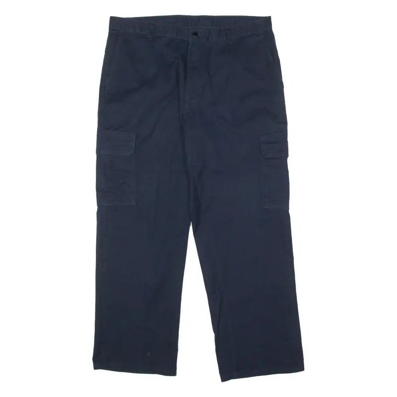 Dickies Workwear Cargo Mens Trousers Blue Regular Straight W38 L28 1