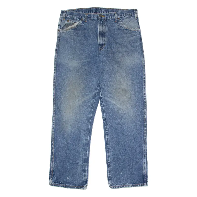 Dickies Workwear Mens Jeans Blue Regular Straight Stone Wash W36 L30 1