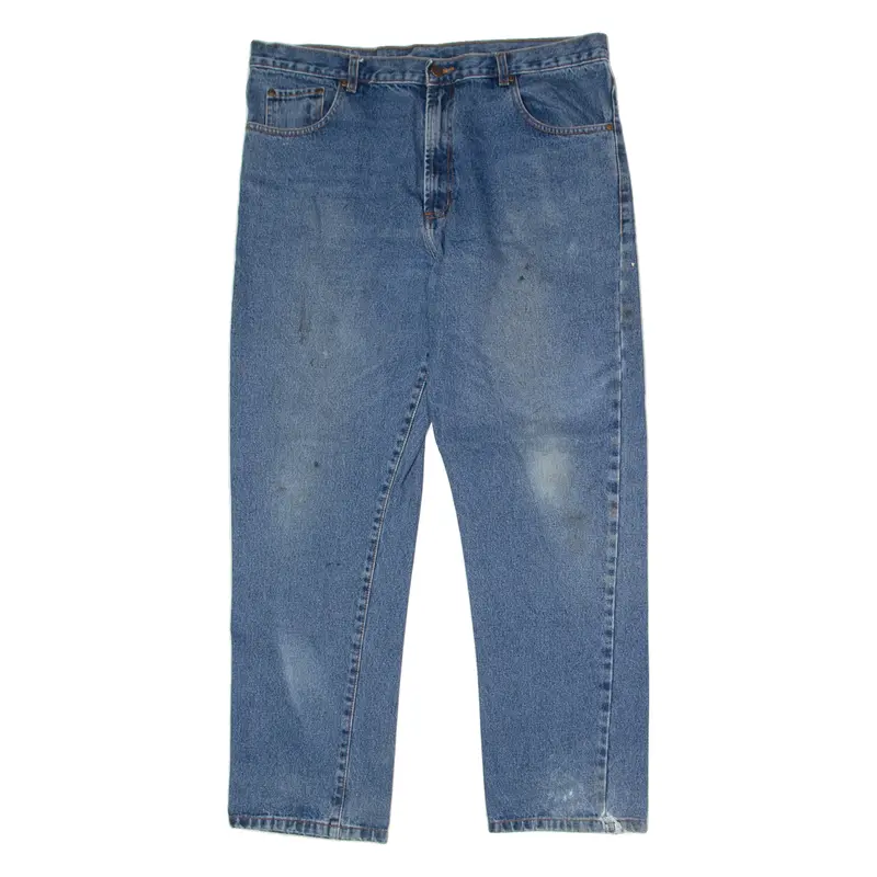 Dickies Workwear Mens Jeans Blue Regular Straight Stone Wash W38 L30 1