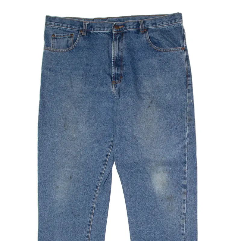 Dickies Workwear Mens Jeans Blue Regular Straight Stone Wash W38 L30 2