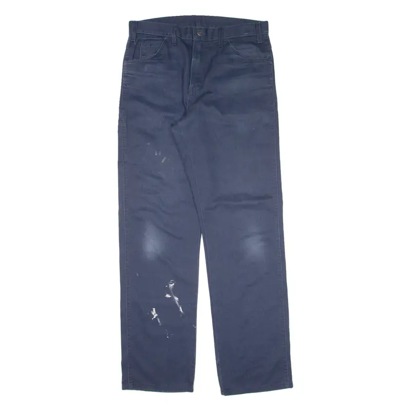 Dickies Workwear Mens Trousers Blue Regular Straight W34 L34 1