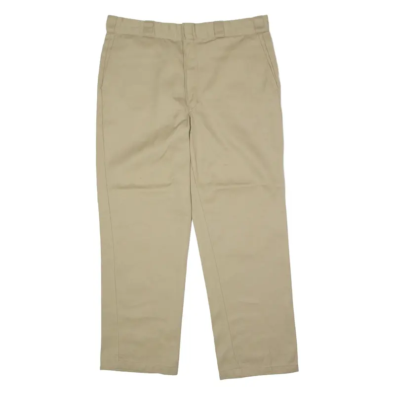 Dickies Workwear Mens Twill Trousers Beige Regular Straight W38 L30 1