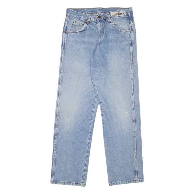 Dickies Workwear Womens Jeans Blue Regular Straight Stone Wash W26 L30 1