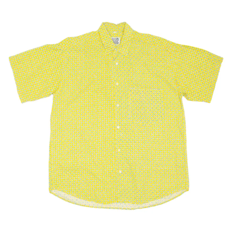 Diego 2 Company Mens Shirt Yellow Crazy Pattern M 1