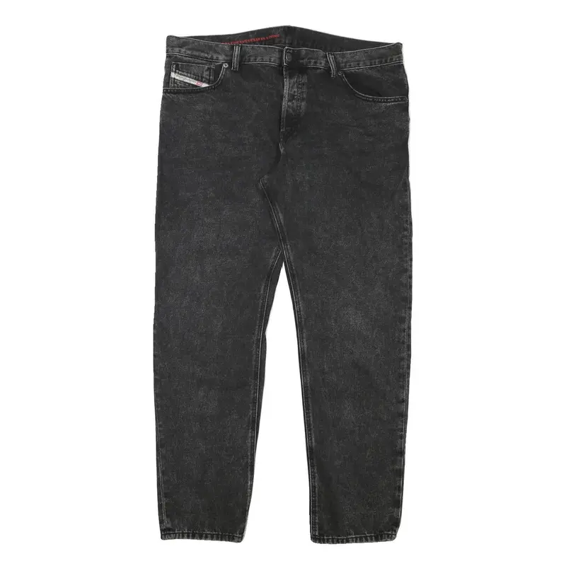 Diesel Mens Jeans Black Regular Straight Denim Medium W39 L31 Cotton Blend Zip 1