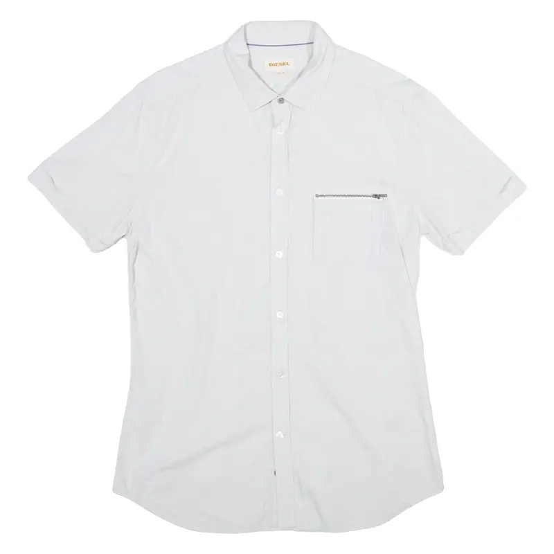 Diesel Mens Plain Shirt Blue M 1