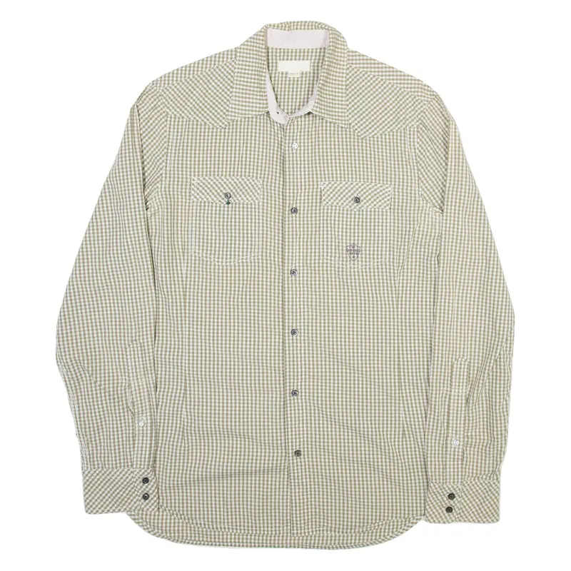Diesel Mens Shirt Grey Check Long Sleeve L 1
