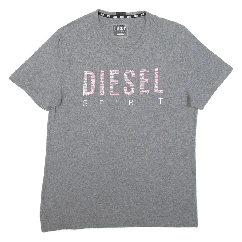 Diesel Mens T-Shirt Grey L 1