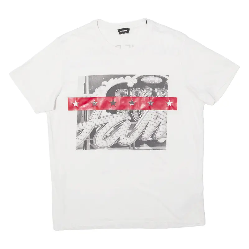 Diesel Mens T-Shirt White S 1
