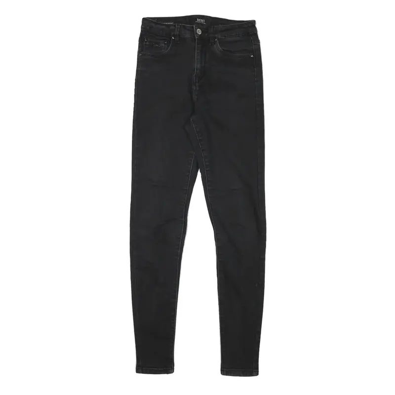 Diesel Womens Black Slim Skinny Denim Jeans Cotton Blend W24 L28 Zip 1