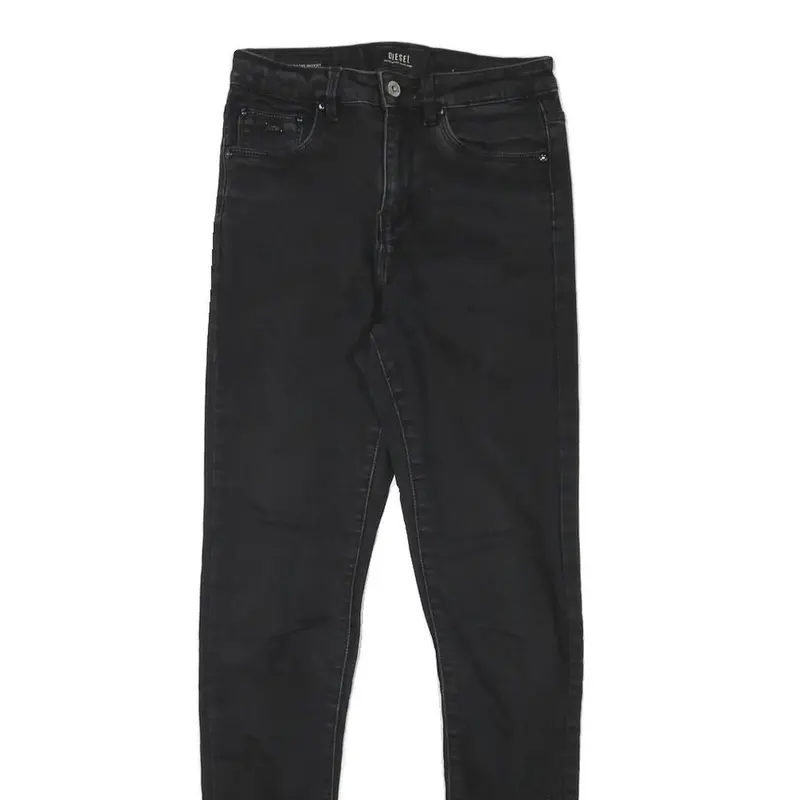 Diesel Womens Black Slim Skinny Denim Jeans Cotton Blend W24 L28 Zip 2