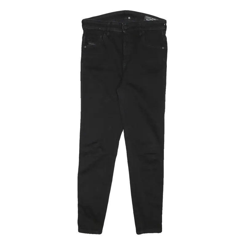Diesel Womens Jeans Black Slim Skinny Denim Raw W27 L25 Zip Closure 1