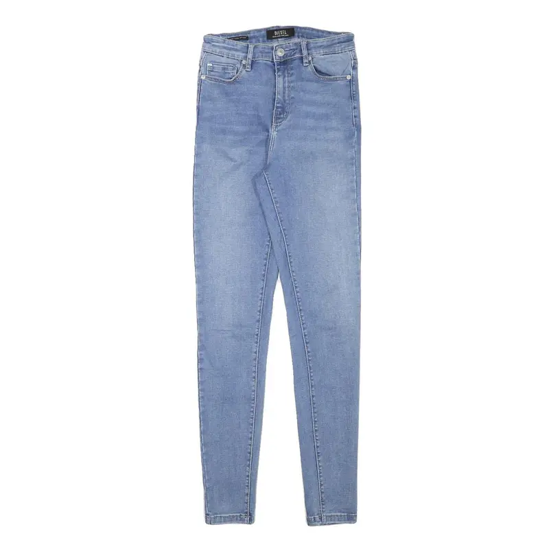 Diesel Womens Jeans Blue Slim Skinny Denim Light W24 L29 Zip Cotton Blend 1