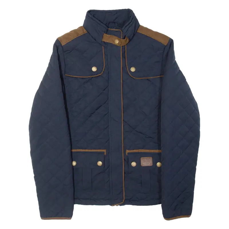 Diesel Womens Quilted Jacket Blue S 1