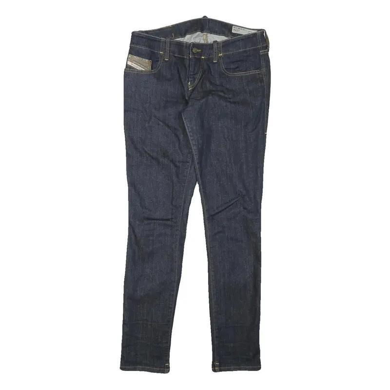 Diesel Womens Slim Blue Denim Raw Cotton Blend Jeans W31 L31 Stylish Zip Closure 1