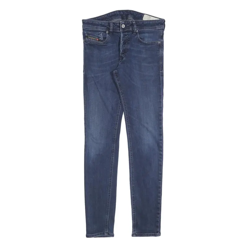 Diesel Womens Slim Blue Denim Skinny Jeans W30 L32 Button Cotton Blend 1